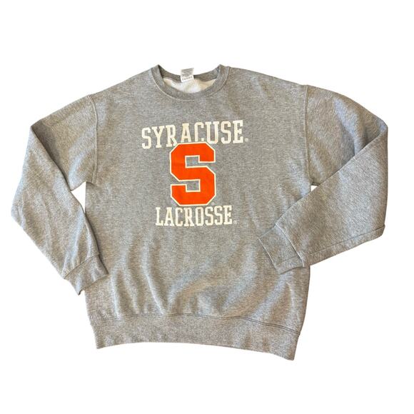 SYRACUSE UNIVERSITY Lacrosse Gray Jerzees Sweatshirt Unisex M Gameday Collegiate - Picture 1 of 6